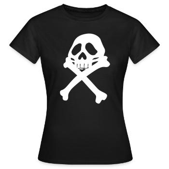 Piratenflagge - Frauen T-Shirt - Schwarz - Vorne - AI Model Female 172 dark (172cm)