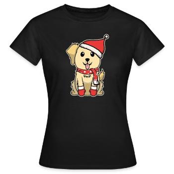 Süßes Tier Baby Hunde Welpe Golden Retriever - Frauen T-Shirt - Schwarz - Vorne - AI Model Female 172 dark (172cm)