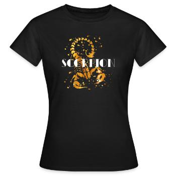 Skorpion - Frauen T-Shirt - Schwarz - Vorne - AI Model Female 172 dark (172cm)