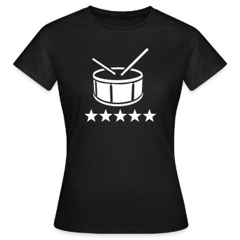 tambour - T-shirt Femme - noir - Devant - AI Model Female 172 dark (172cm)