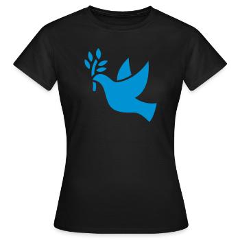 Dove of peace - Women's T-Shirt - black - Front - AI Model Female 172 dark (172cm)
