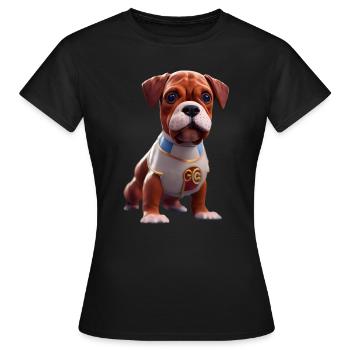 Deutscher Boxer - Frauen T-Shirt - Schwarz - Vorne - AI Model Female 172 dark (172cm)