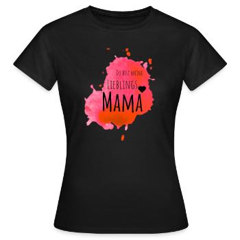 Lieblings Mama - Frauen T-Shirt - Schwarz - Vorne - AI Model Female 172 dark (172cm)