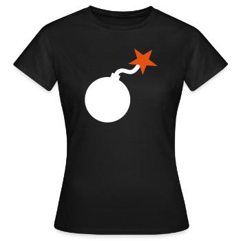Icône de forme étoile bombe dynamite - T-shirt Femme - noir - Devant - AI Model Female 172 dark (172cm)