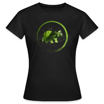 Joli motif dino - T-shirt Femme - noir - Devant - AI Model Female 172 dark (172cm)