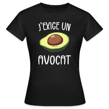 Ich verlange einen Anwalt - Humor-Wortspiel - Frauen T-Shirt - Schwarz - Vorne - AI Model Female 172 dark (172cm)