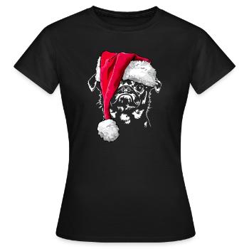Petit Brabancon with hatches Christmas - Women's T-Shirt - black - Front - AI Model Female 172 dark (172cm)