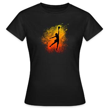 Women's Basketball Dunk Women Basketball - Women's T-Shirt - black - Front - AI Model Female 172 dark (172cm)