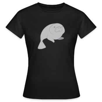 Lamant rond rond - T-shirt Femme - noir - Devant - AI Model Female 172 dark (172cm)