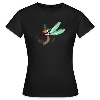 Cartoon Mücke netter Blutsauger - Frauen T-Shirt - Schwarz - Vorne - AI Model Female 172 dark (172cm)