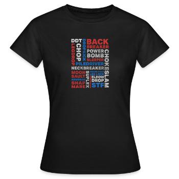 Wrestling Moves - Women's T-Shirt - black - Front - AI Model Female 172 dark (172cm)