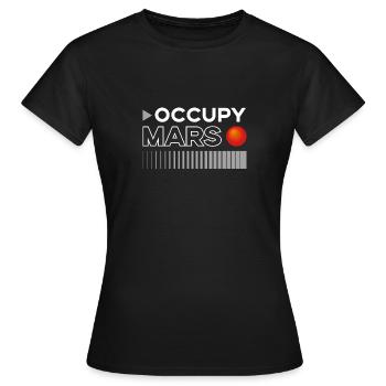 Occuper Mars - T-shirt Femme - noir - Devant - AI Model Female 172 dark (172cm)