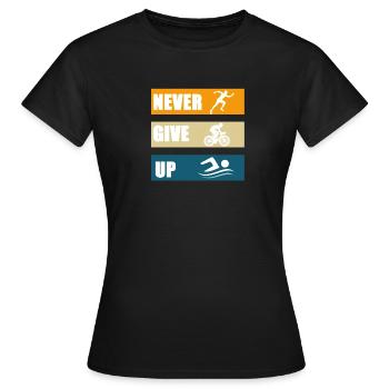 Ne jamais abandonner - T-shirt Femme - noir - Devant - AI Model Female 172 dark (172cm)