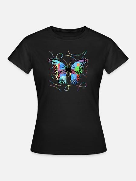 Schmetterling - Frauen T-Shirt - Schwarz