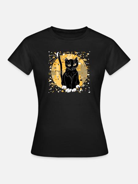 Katze - Frauen T-Shirt - Schwarz