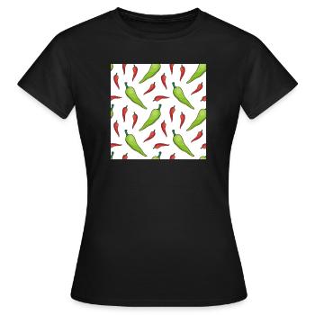 Garten hals gamasche cayenne pfeffer garten hals - Frauen T-Shirt - Schwarz - Vorne - AI Model Female 172 dark (172cm)