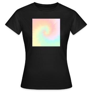 Tie Dye Pastel Swirl Tie Dye - T-shirt Femme - noir - Devant - AI Model Female 172 dark (172cm)