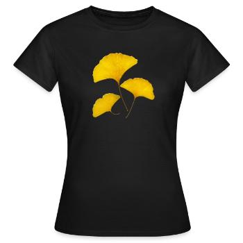Ginkgo 1.1 Feng Shui Design - Frauen T-Shirt - Schwarz - Vorne - AI Model Female 172 dark (172cm)