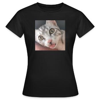 Kitty Luna confuse - T-shirt Femme - noir - Devant - AI Model Female 172 dark (172cm)