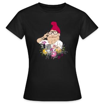 Un Hipster de jardin - T-shirt Femme - noir - Devant - AI Model Female 172 dark (172cm)