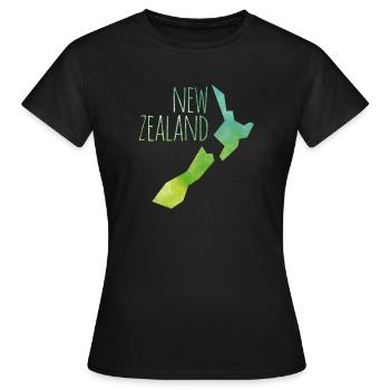 new zealand - Frauen T-Shirt - Schwarz - Vorne - AI Model Female 172 dark (172cm)