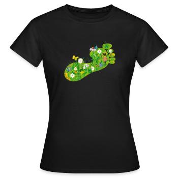 Ökologischer Fußabdruck - Frauen T-Shirt - Schwarz - Vorne - AI Model Female 172 dark (172cm)