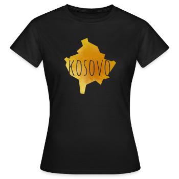 kosovo - Frauen T-Shirt - Schwarz - Vorne - AI Model Female 172 dark (172cm)