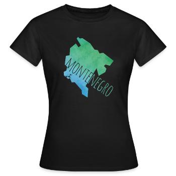 montenegro - Women's T-Shirt - black - Front - AI Model Female 172 dark (172cm)