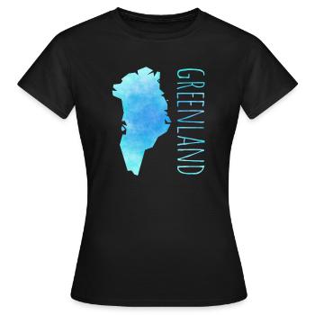 greenland - Women's T-Shirt - black - Front - AI Model Female 172 dark (172cm)