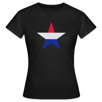 Une étoile néerlandais - T-shirt Femme - noir - Devant - AI Model Female 172 dark (172cm)