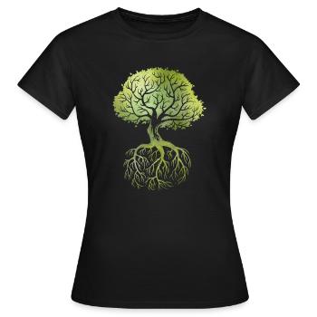 Roots - Vrouwen T-shirt - zwart - Voor - AI Model Female 172 dark (172cm)