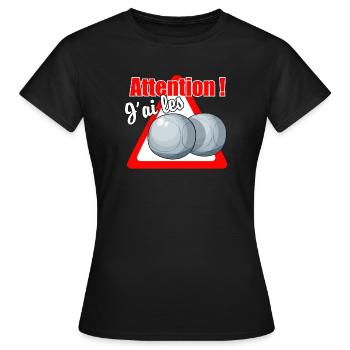 Balls! - Frauen T-Shirt - Schwarz - Vorne - AI Model Female 172 dark (172cm)