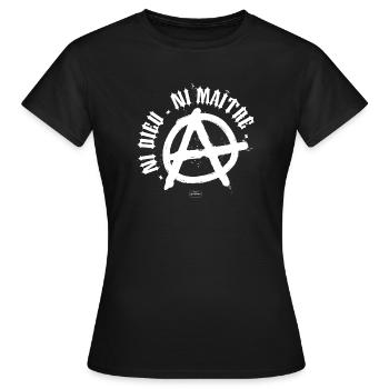 Weder Gott noch Meister - Frauen T-Shirt - Schwarz - Vorne - AI Model Female 172 dark (172cm)