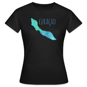 Curacao - Frauen T-Shirt - Schwarz - Vorne - AI Model Female 172 dark (172cm)