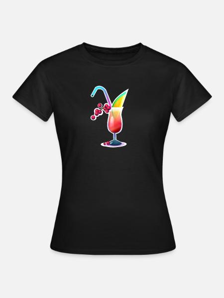 Tropischer Farbcocktail - Frauen T-Shirt - Schwarz