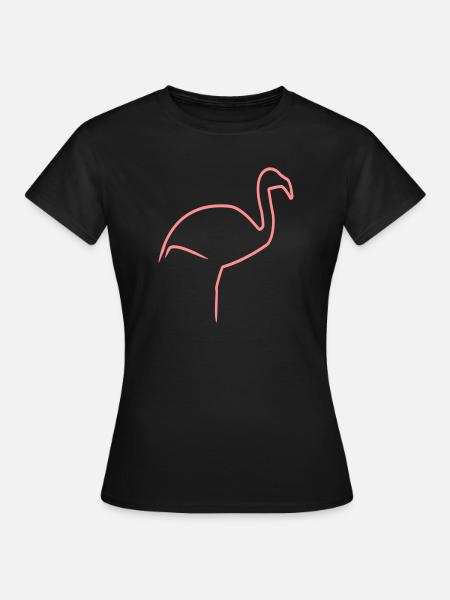 Flamingo - Frauen T-Shirt - Schwarz