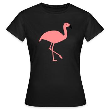 Flamingo - T-shirt Femme - noir - Devant - AI Model Female 172 dark (172cm)