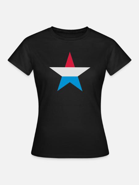 Luxemburg Stern - Frauen T-Shirt - Schwarz