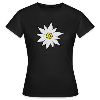 Edelweiss - T-shirt Femme - noir - Devant - AI Model Female 172 dark (172cm)