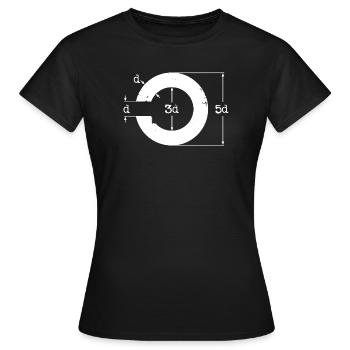 Landolt C white - Women's T-Shirt - black - Front - AI Model Female 172 dark (172cm)