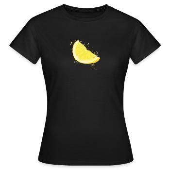 Zitrone - Frauen T-Shirt - Schwarz - Vorne - AI Model Female 172 dark (172cm)