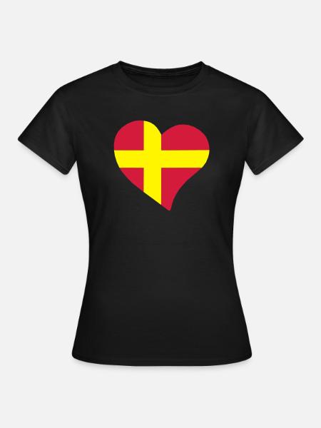 herz - Frauen T-Shirt - Schwarz