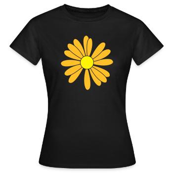 Flowers patch - Women's T-Shirt - black - Front - AI Model Female 172 dark (172cm)