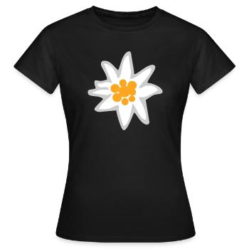 Edelweiss - T-shirt Femme - noir - Devant - AI Model Female 172 dark (172cm)