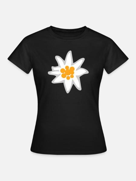 Edelweiss - Frauen T-Shirt - Schwarz