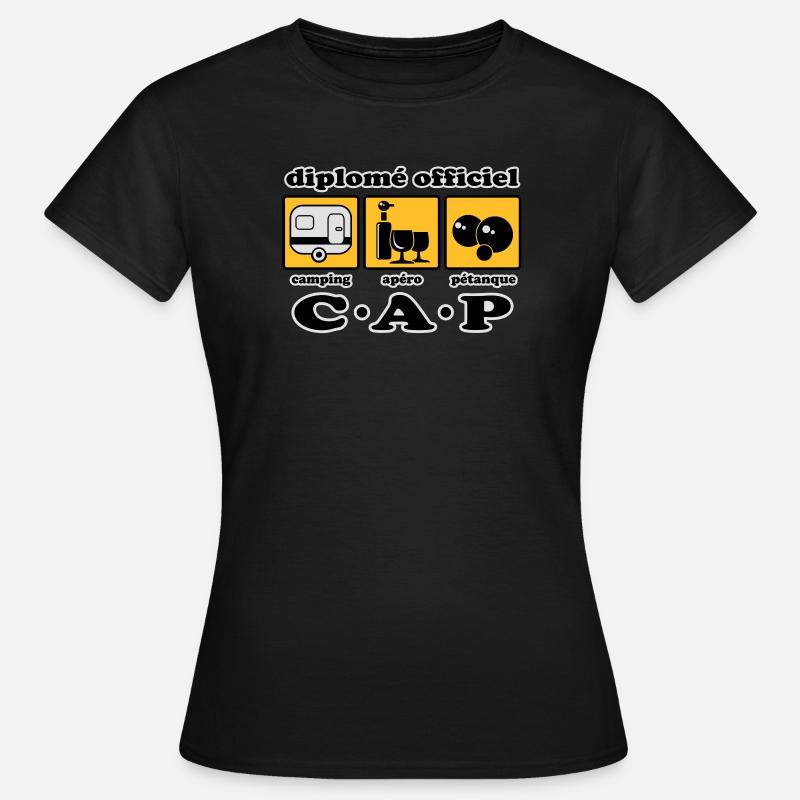 Camping aperitif bowls flex - Women's T-Shirt - black