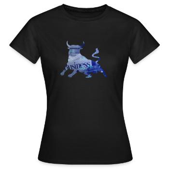 Bourse actions taureau - T-shirt Femme - noir - Devant - AI Model Female 172 dark (172cm)