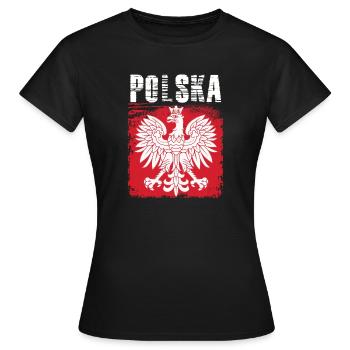 Polen - Frauen T-Shirt - Schwarz - Vorne - AI Model Female 172 dark (172cm)