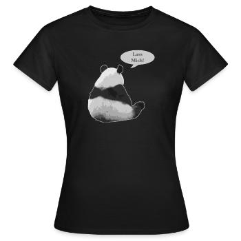 Lass Mich Panda Süß Lustig Damen Shirt - Frauen T-Shirt - Schwarz - Vorne - AI Model Female 172 dark (172cm)