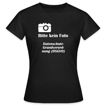 DSGVO1 Datenschutz - Frauen T-Shirt - Schwarz - Vorne - AI Model Female 172 dark (172cm)